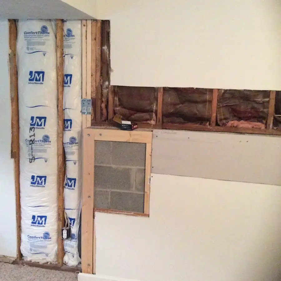 Wall insulation replacement during Odor Removal & Deodorization in Reedley